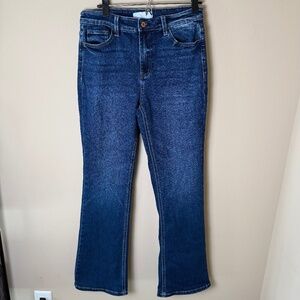 Vervet High Rise Boot Jeans Womens 30 Little Sunshine Dark Wash Stretch Slim